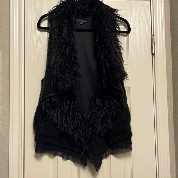 buckle Double zero fly away open fur vest - Picture 3 of 5